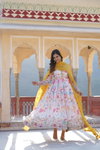 KA 1085 Russian Silk Anarkali Embroidery Gown With Dupatta Wholesale Market In Surat